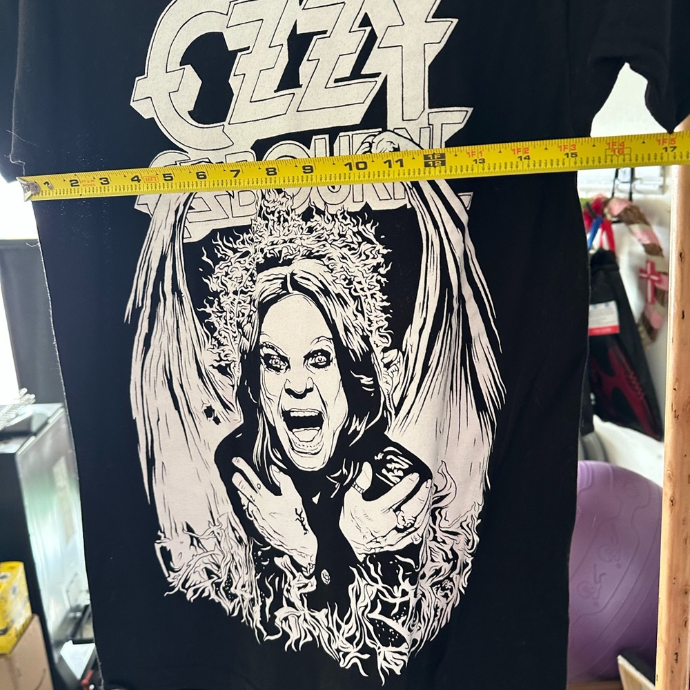 Black Ozzy Osbourne Front & Back Graphic T-Shirt All-Over Print - Picture 3 of 4
